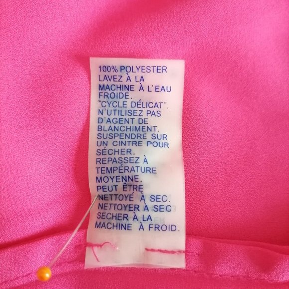 Peter Nygard Womens Pink V Neck Sleeveless Back Slit Blouse Top Plus Size 16W - Picture 7 of 7